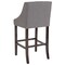 Merrick Lane Hadleigh Upholstered Barstool 30" High Transitional Tufted Barstool with Accent Nail Trim